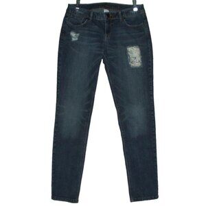 Candie's Jeans Junior 9 x 30.5" rhinestones patches mid rise skinny leg stretch